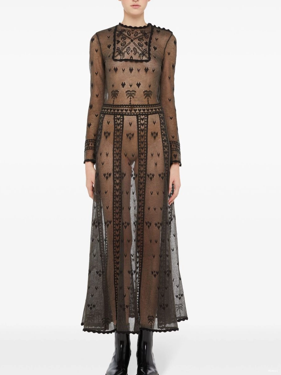 Affordable Alanui dress sheer Women embroidered 0806